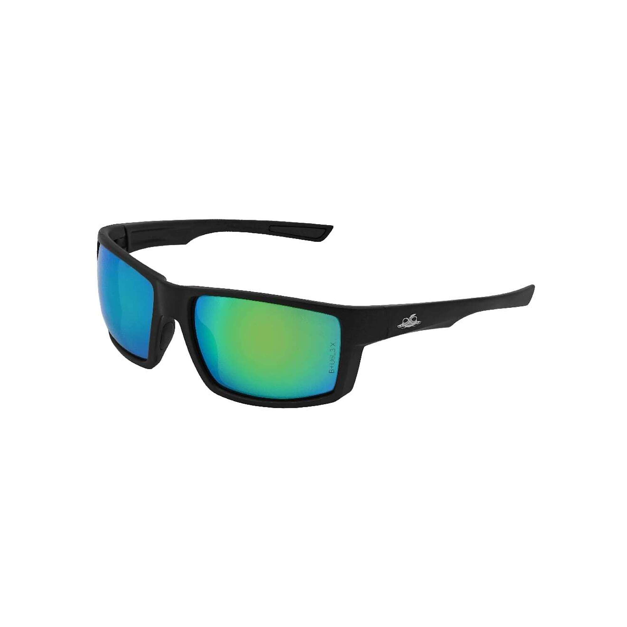 Bullhead Safety Sawfish™, Green Mirror AF Lens, Black Frame Safety Glasses - 12 Pairs, Frame Color Matte Black, Lens Color Green, ANSI Z87 Compliant, Model# BH26616PFT